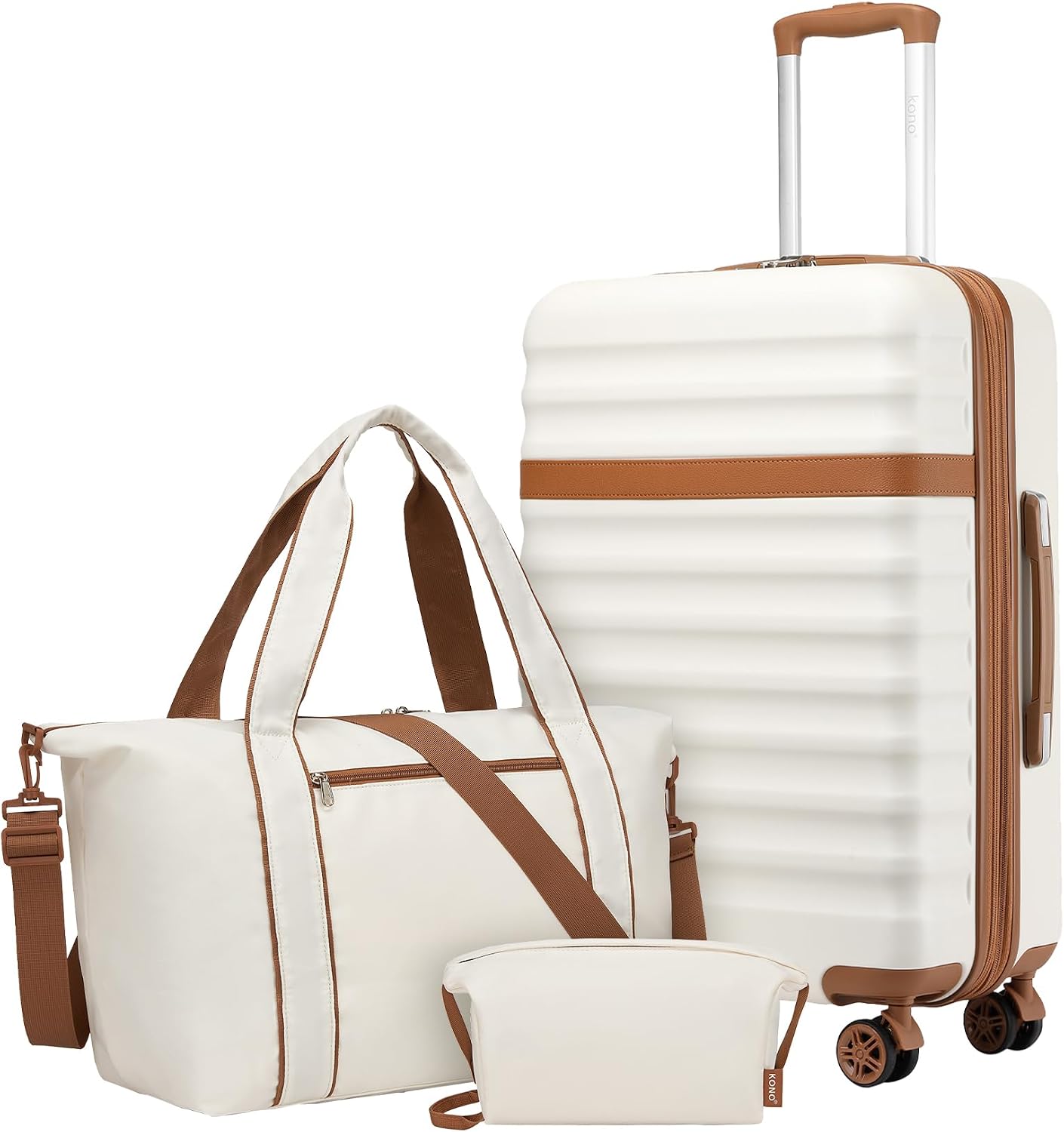 Detalle de Kono ensemble de 3 valises rigides 65 cm, expansion 15 %, serrure TSA et roues silencieuses