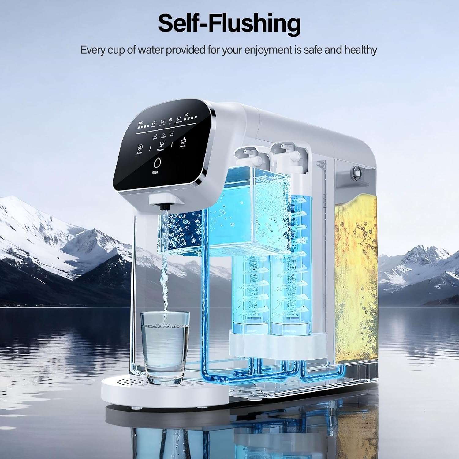 Thumbnail 6 de Aigerri UV Countertop Reverse Osmosis Water Filter: Portable, No-Install 5-Stage RO System