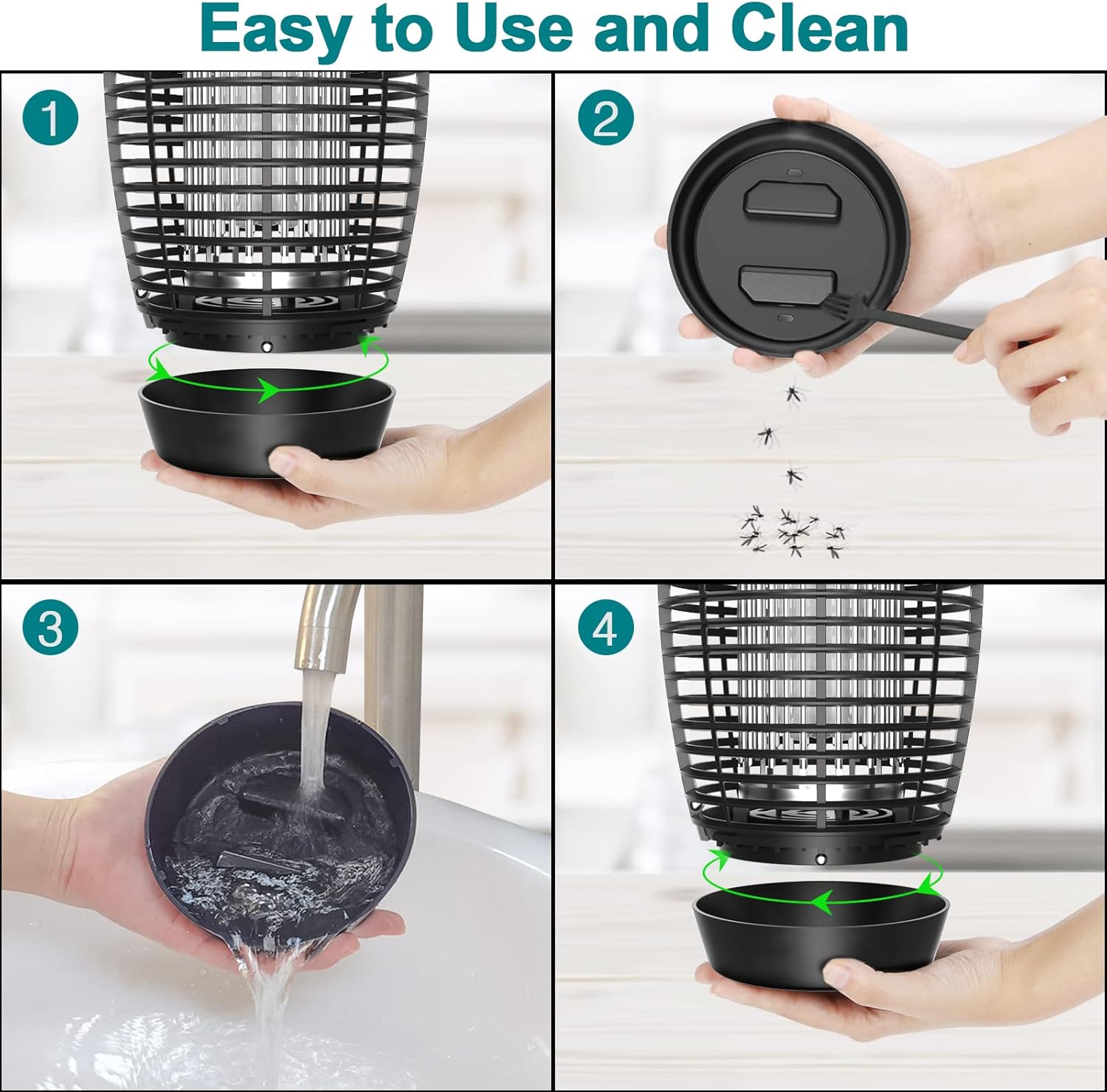 Thumbnail 6 de TMACTIME Lampada Antizanzare Elettrica 20W – IPX4, 4500V, UV per Giardino Interno/Esterno