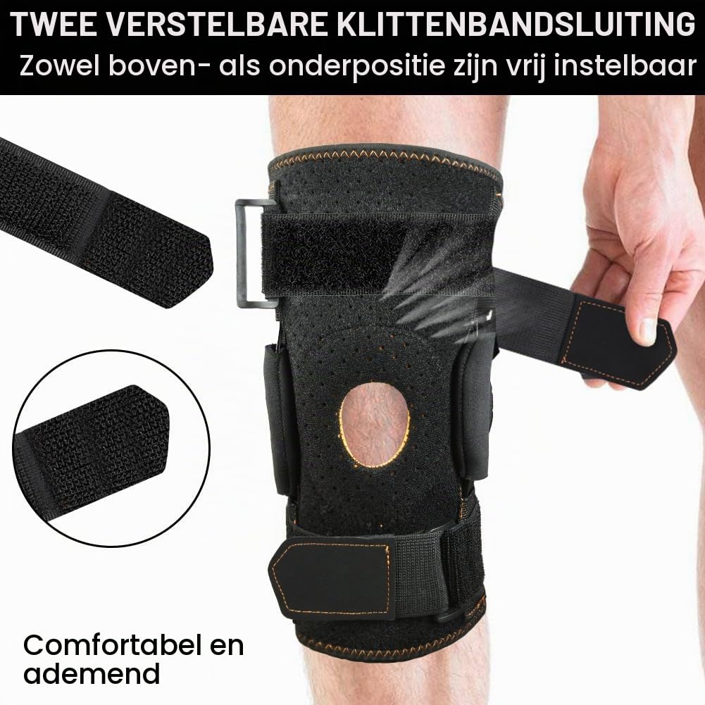 Detalle de AOOWU 4659771 scharnierende kniebrace XXL met open knieschijf