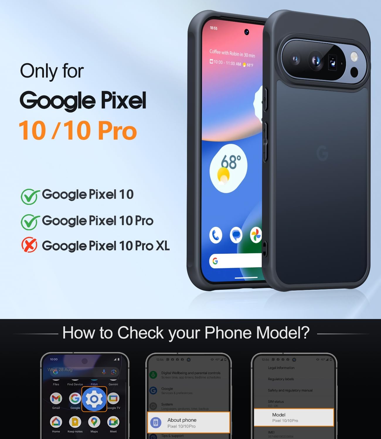 Thumbnail 1 de JAME Pixel 10/Pixel 10 Pro case 6.3-inch