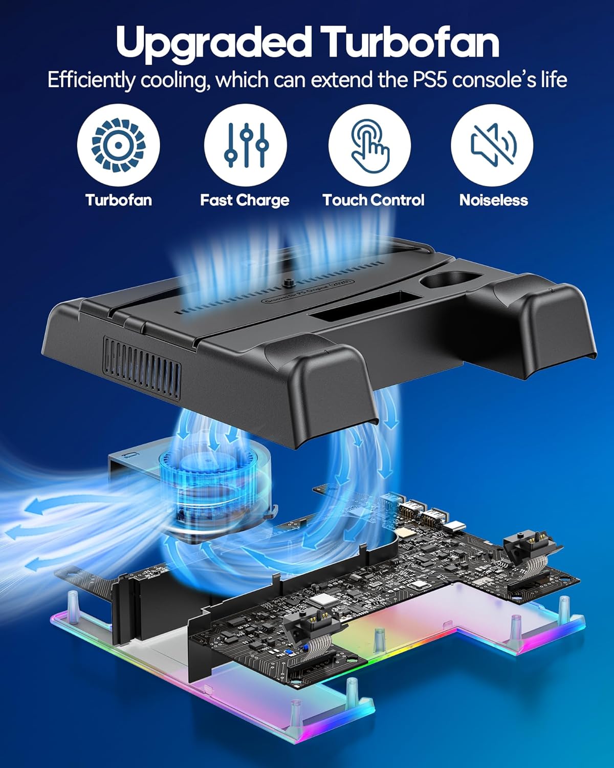 Thumbnail 3 de PS5 Slim Pro Stand and Cooling Station 1.63-inch fan