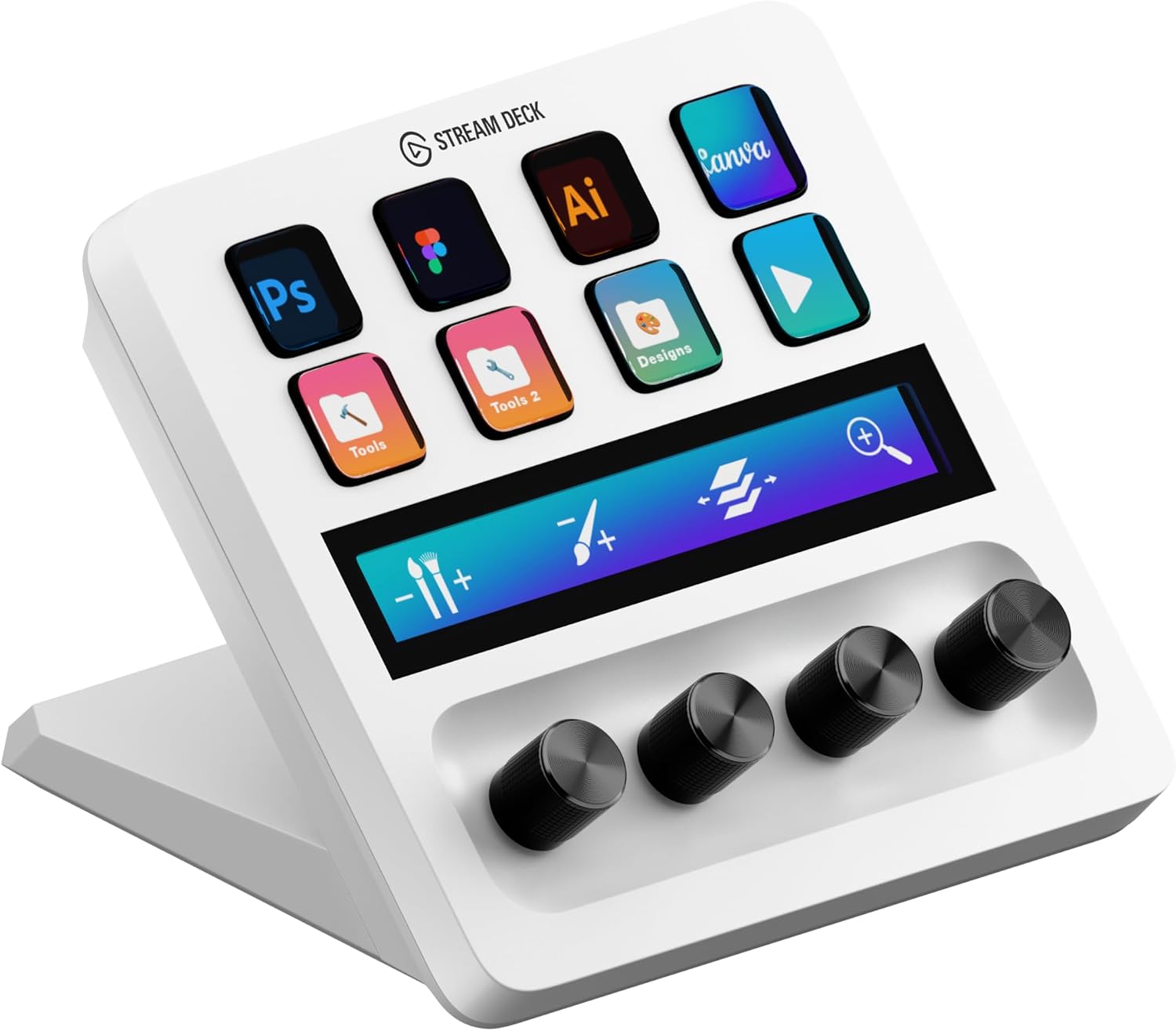 Detalle de Elgato Stream Deck White controllo tattile