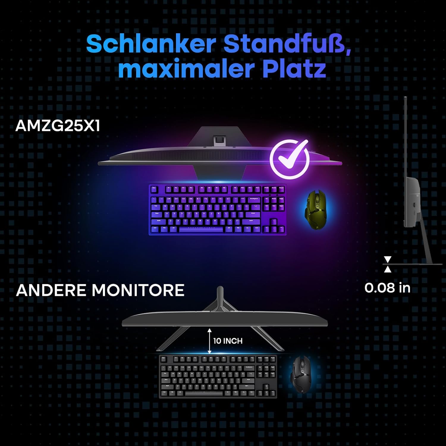 Thumbnail 4 de Amzfast AMZG25X1 Gaming Monitor 25 Zoll