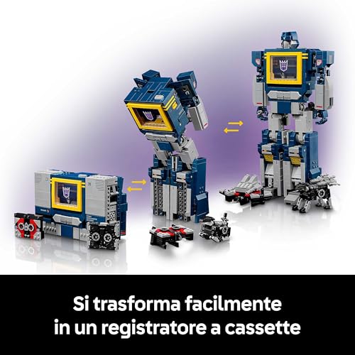 Detalle de LEGO Icons Transformers: Soundwave 10358 — Kit di modellismo da esposizione per adulti