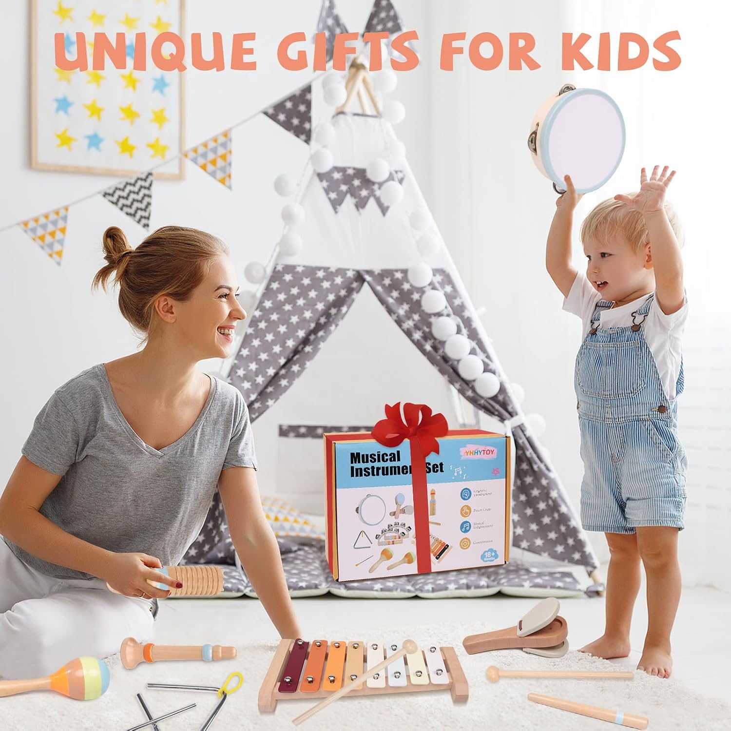 Thumbnail 5 de Baby Musical Instruments Set — Montessori Wooden 8-in-1 for Toddlers (Ages 1-3)
