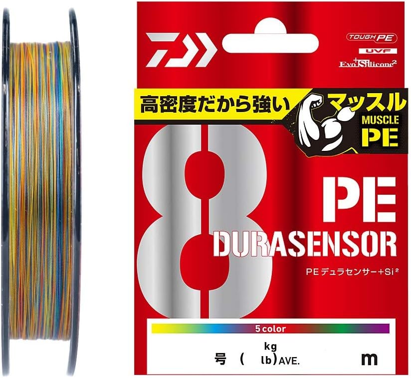 Detalle de ダイワ UVF PEデュラセンサーX8+Si2 8本編みPEライン マルチカラー・ライムグリーン