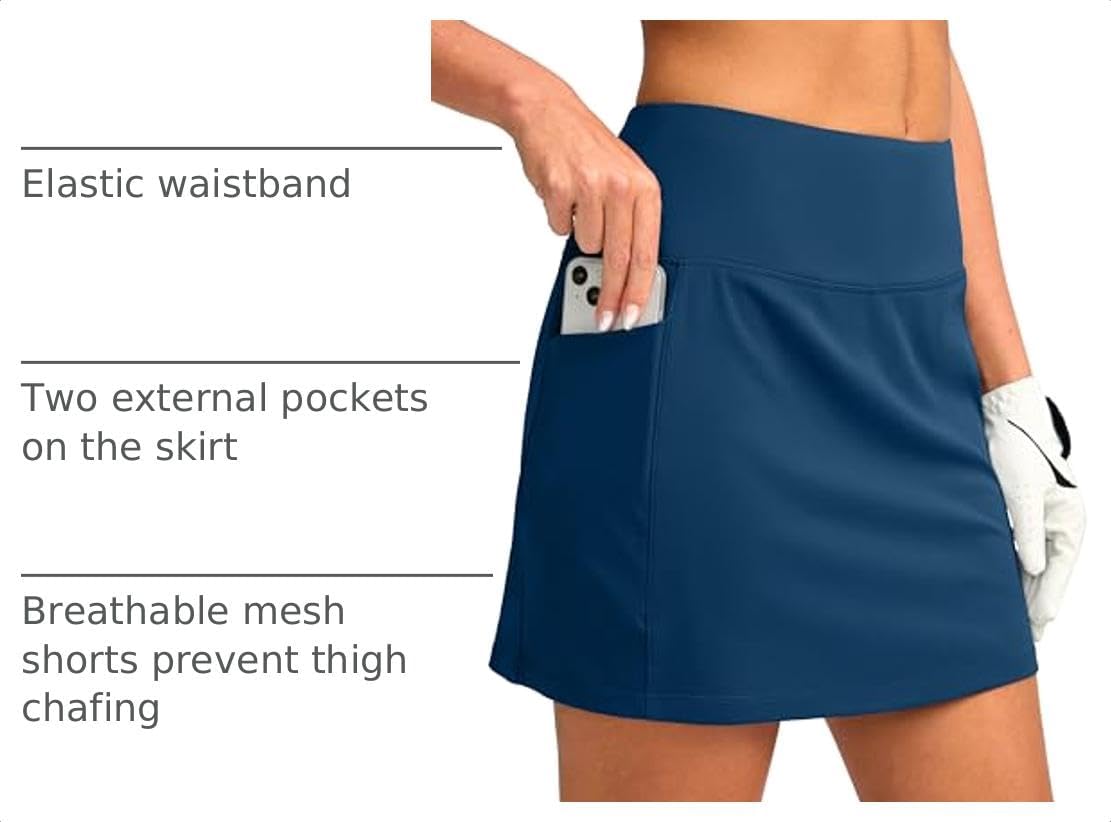 Detalle 2 de Golf Skort with Built-In Mesh Shorts