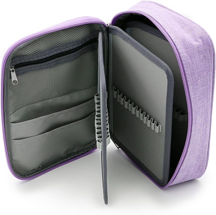 Thumbnail 4 de IGNPION Large Pen Pencil Case Stationery Pouch Bag – Purple