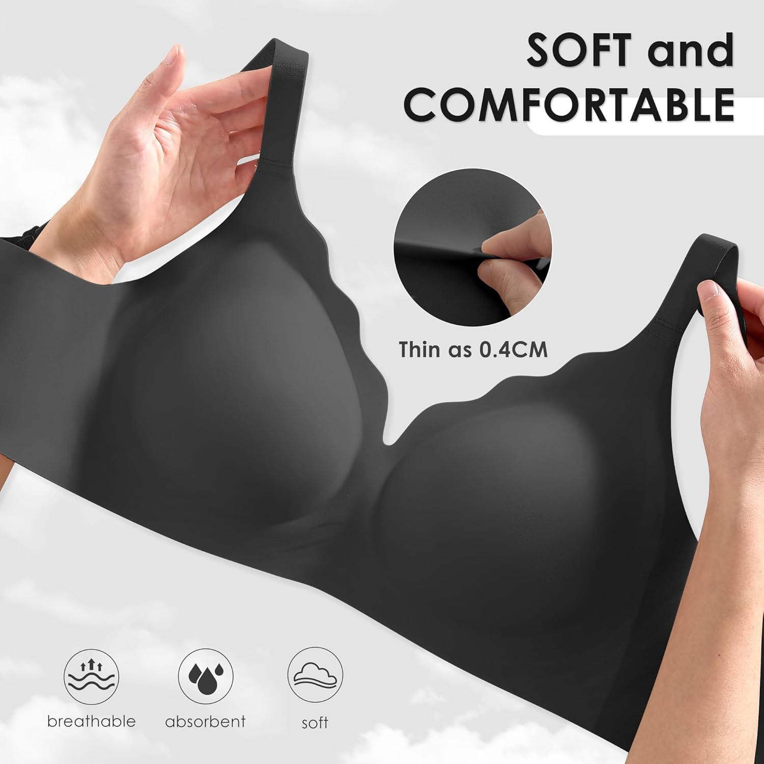 Thumbnail 1 de Wireless Seamless Jelly Bra Full Coverage Push-Up Bra