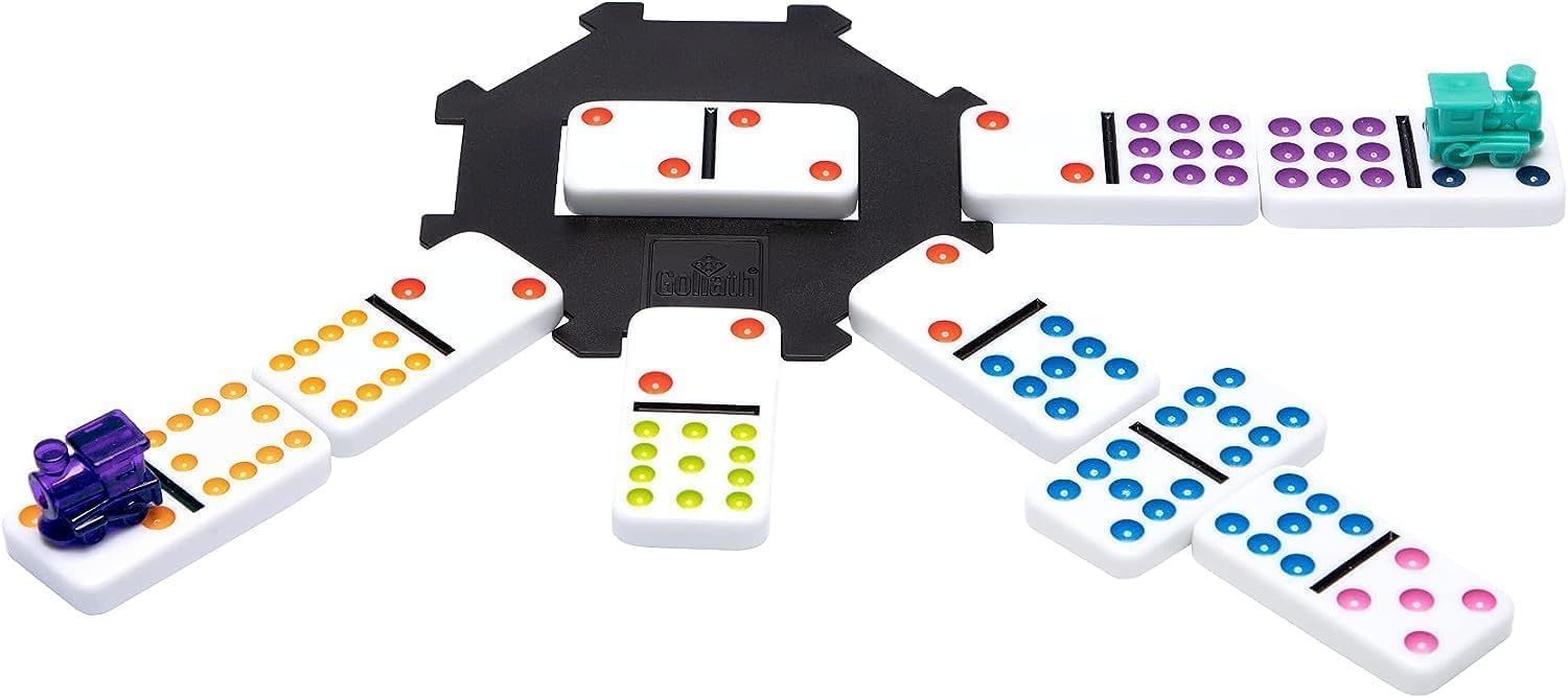 Thumbnail 5 de Goliath Games Mexican Train Dominoes – 91 Dominoes, 8 Train Movers for 1–8 Players