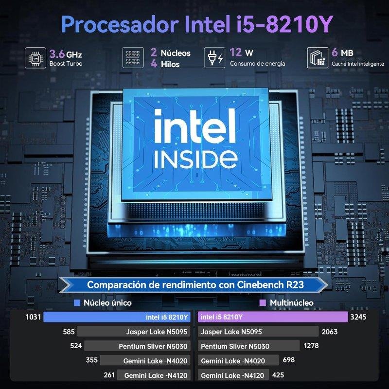 Thumbnail 3 de Portátil Intechne 16" con Intel Core i5-8210Y, 16 GB/512 GB SSD, Windows 11 Pro