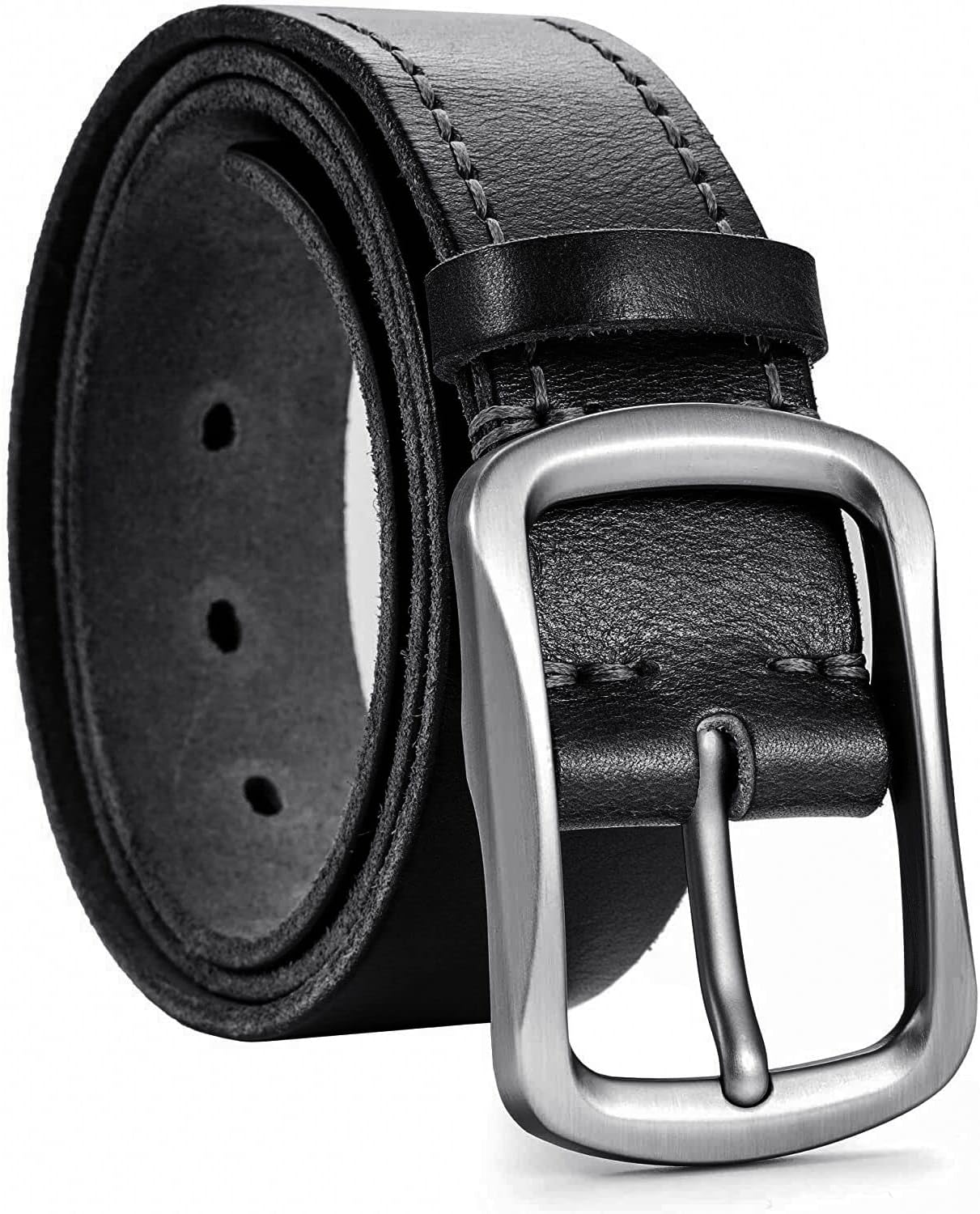 Detalle de VIPERADE VD1 Herren Ledergürtel – echtes Vollnarbenleder, einseitig, 3,8 mm Stärke