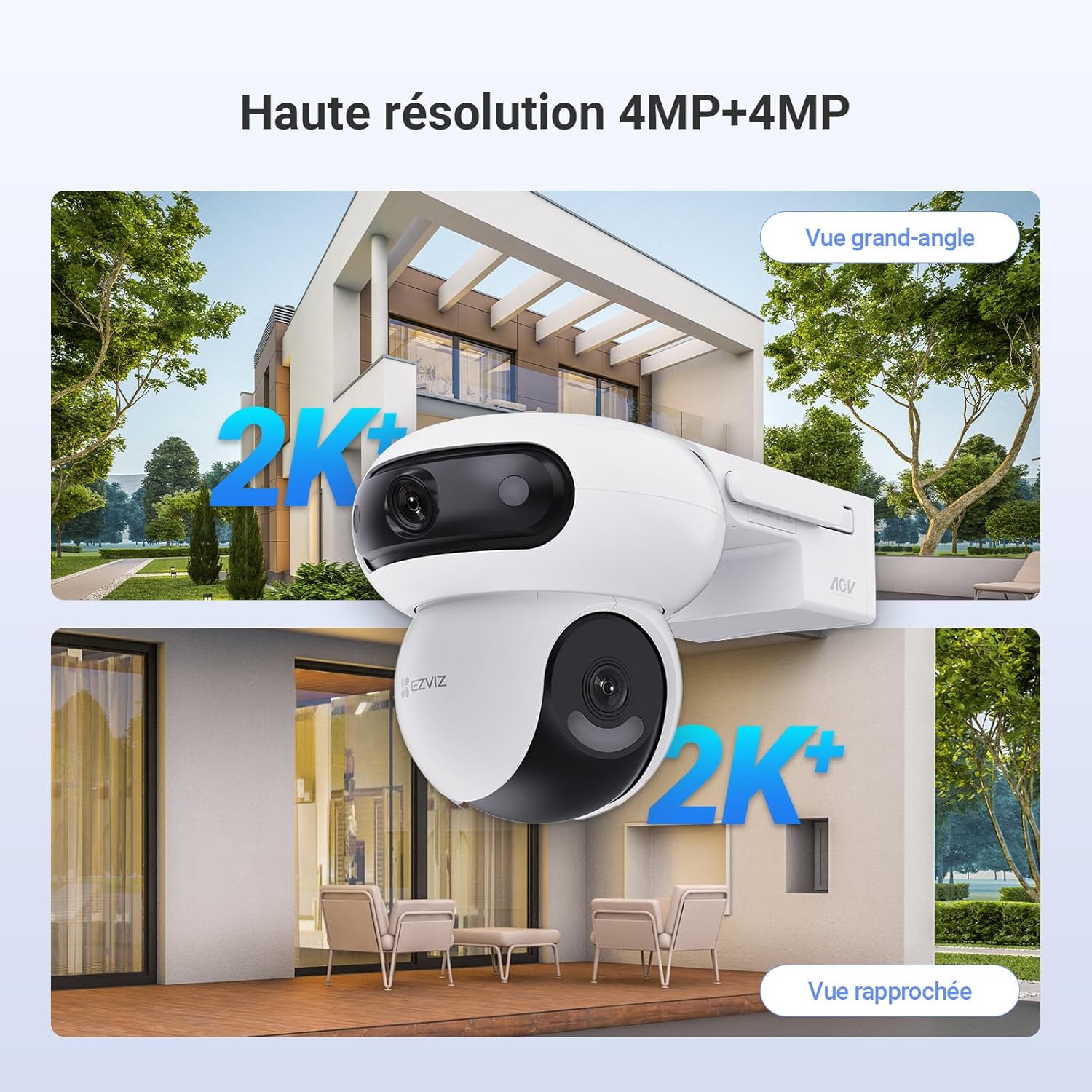 Thumbnail 4 de EZVIZ HB90 Dual+ 8W : caméra Wi‑Fi extérieure solaire à double objectif 8MP (4MP+4MP)