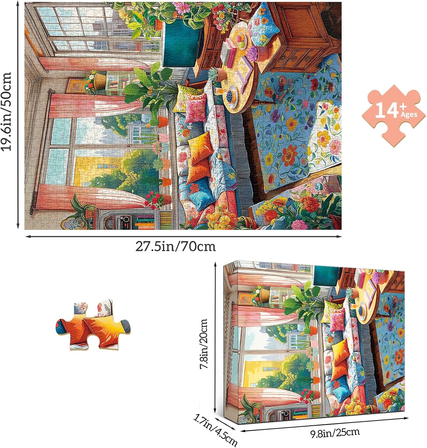 Detalle de HUADADA 500-piece jigsaw puzzle for adults đź§©
