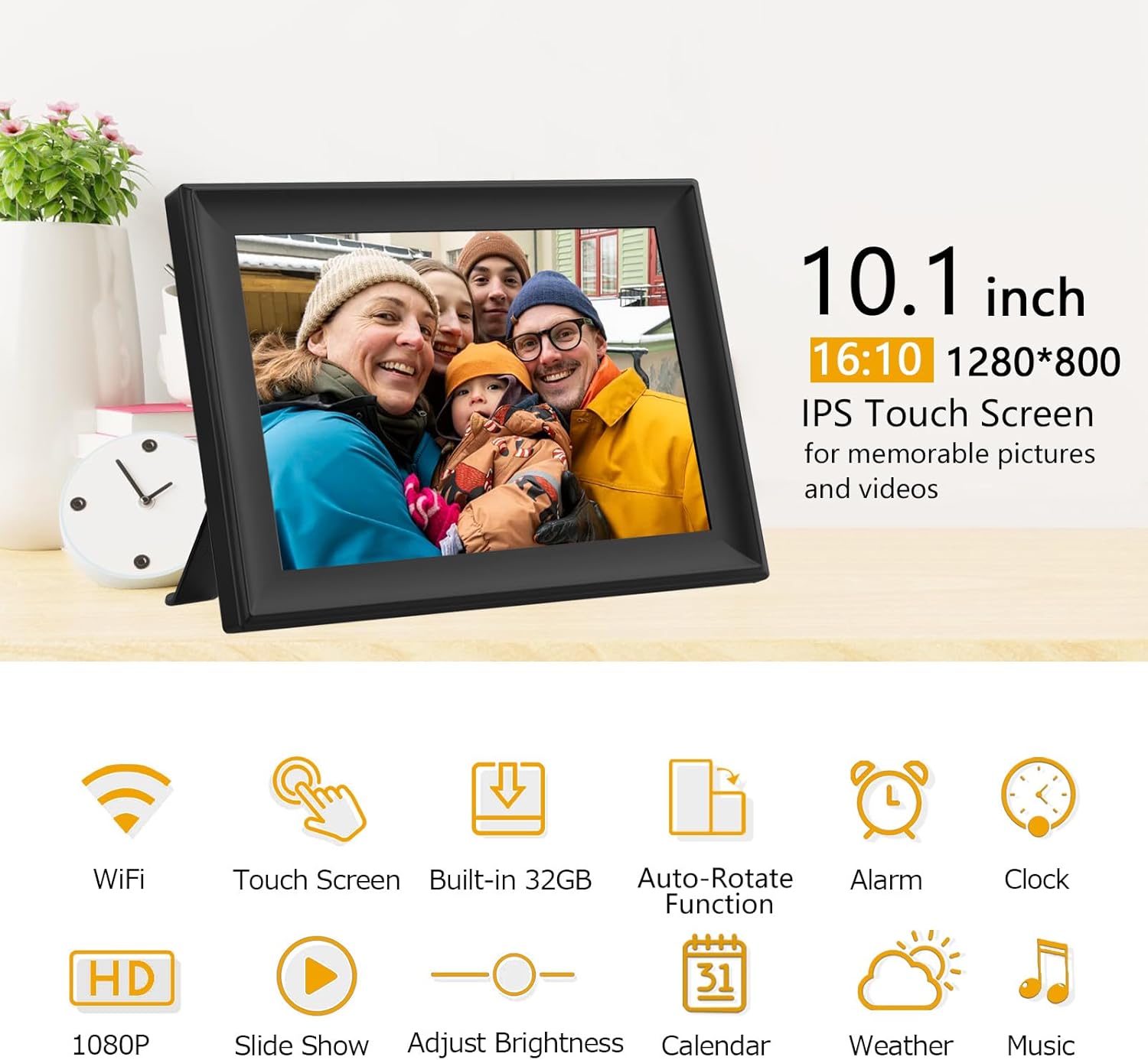 Detalle de SSAWiFiFrame 32GB 10.1-Inch WiFi Digital Picture Frame
