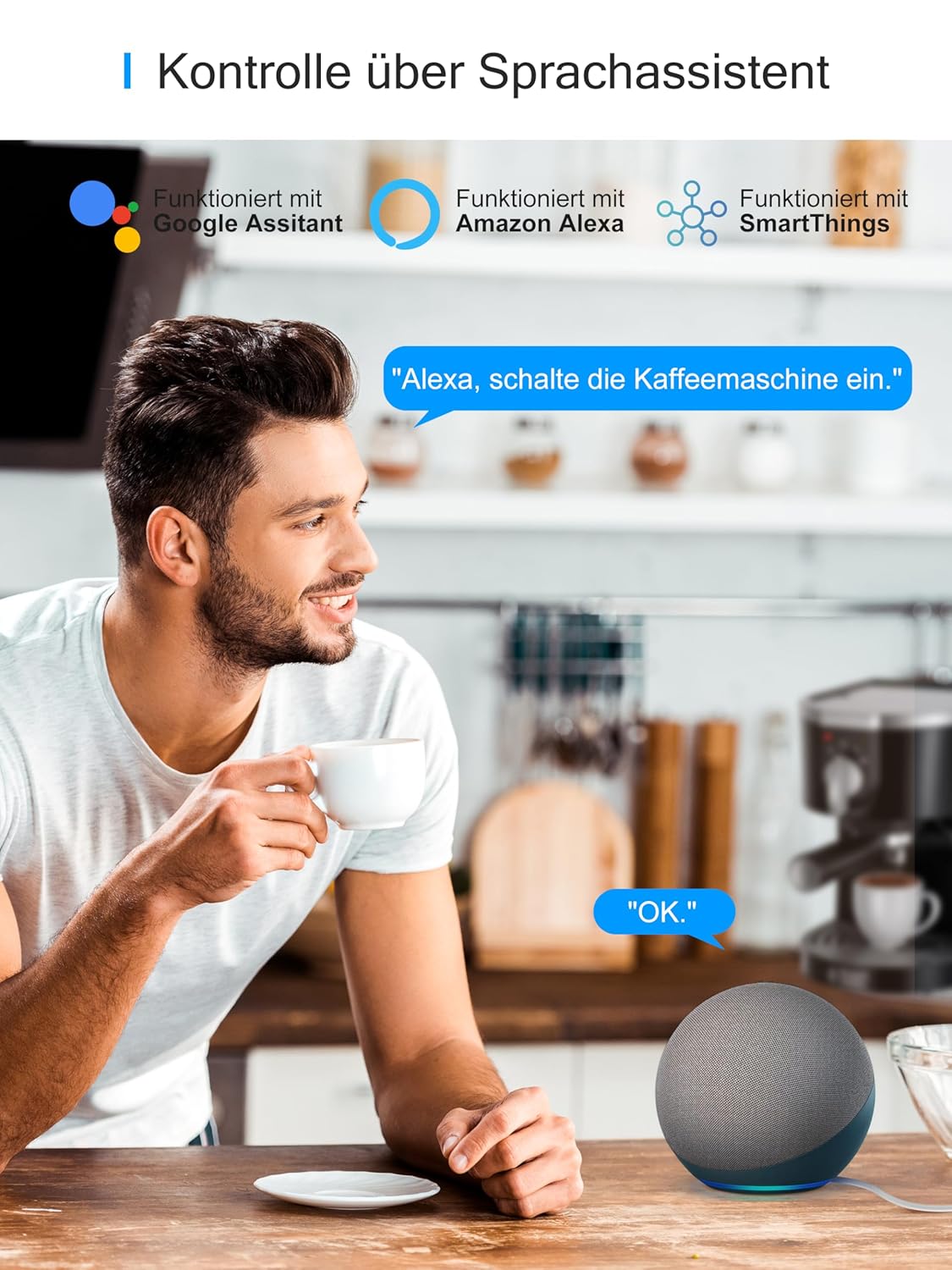 Thumbnail 4 de EIGHTREE WLAN Smart Alexa Steckdose mit Strommessung 16A