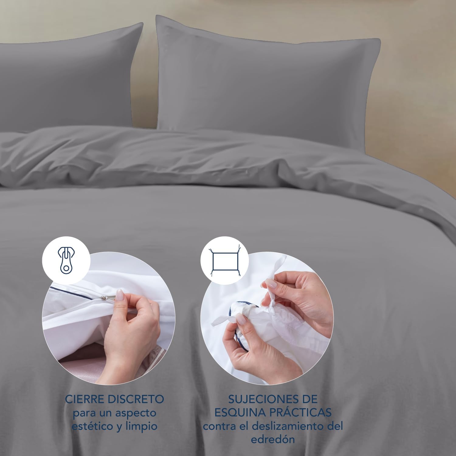 Detalle 2 de Dreamzie Funda Nórdica Cama 150 220x240 Burdeos