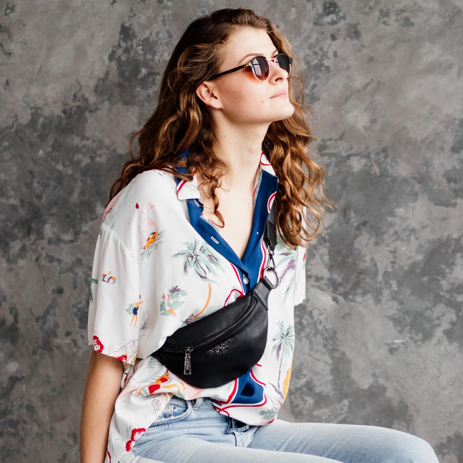 Thumbnail 1 de Berliner Bags Premium Bauchtasche Mona aus Vollnarbenleder – Schwarz (Gürteltasche & Crossbody)