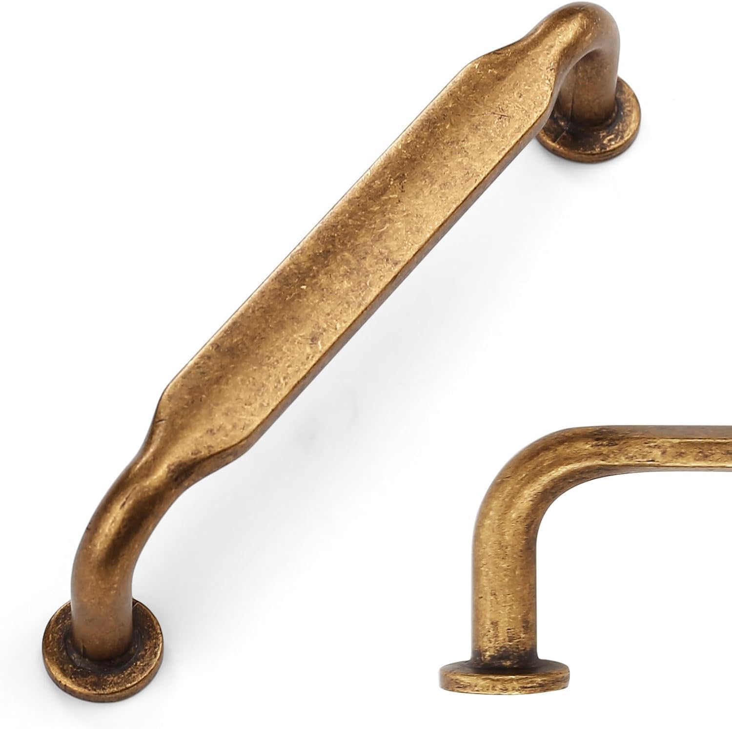 Amerdeco set da 10 maniglie antiche per mobili da cucina con interasse fori 128 mm (bronzo) UK0071