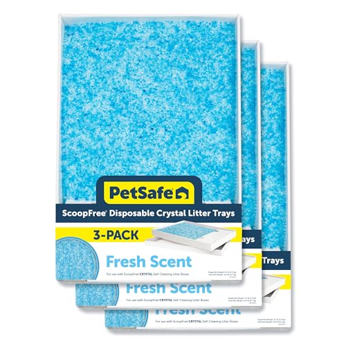 PetSafe ScoopFree Self-C-Cleaning Cat Litter Box Tray Refills with Premium Blue Non-Clumping Crystals (3-Pack)