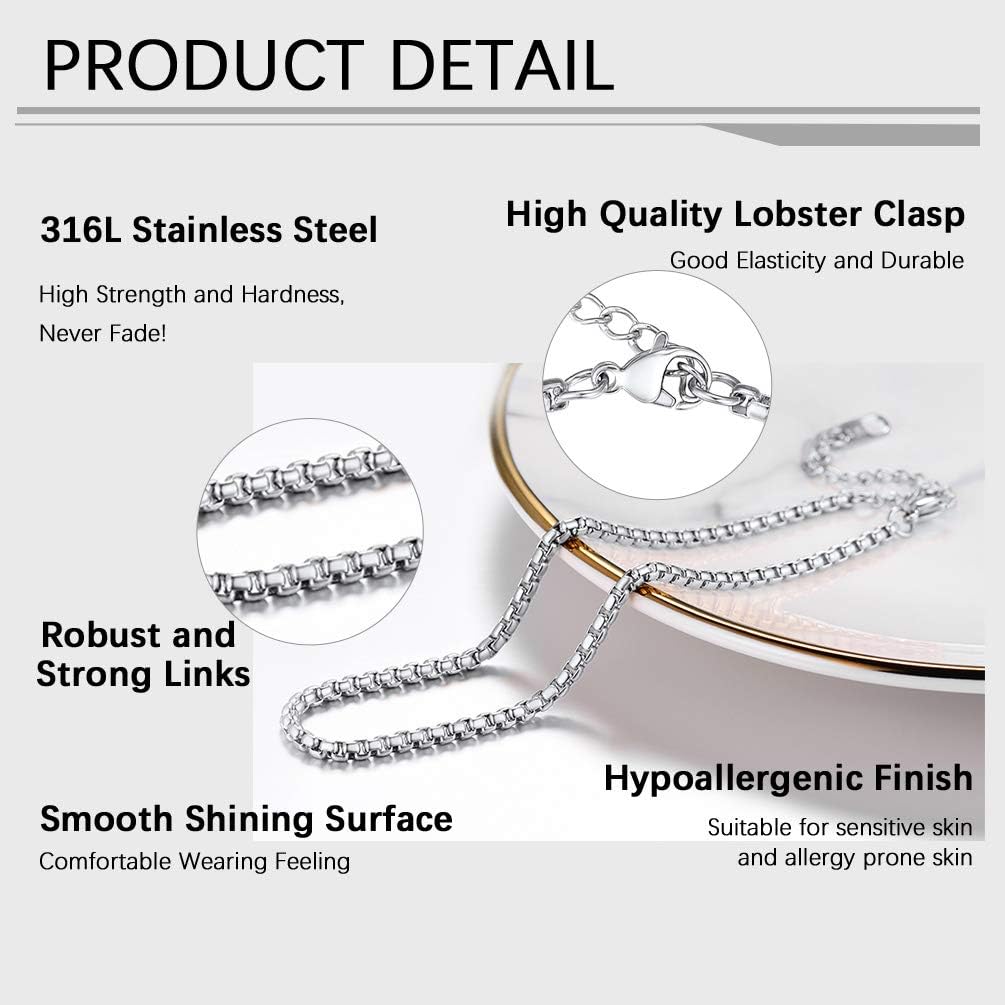 Thumbnail 2 de PROSTEEL Cavigliera a Catena Regolabile: Set Impilabili Estetica Unisex per l’Estate