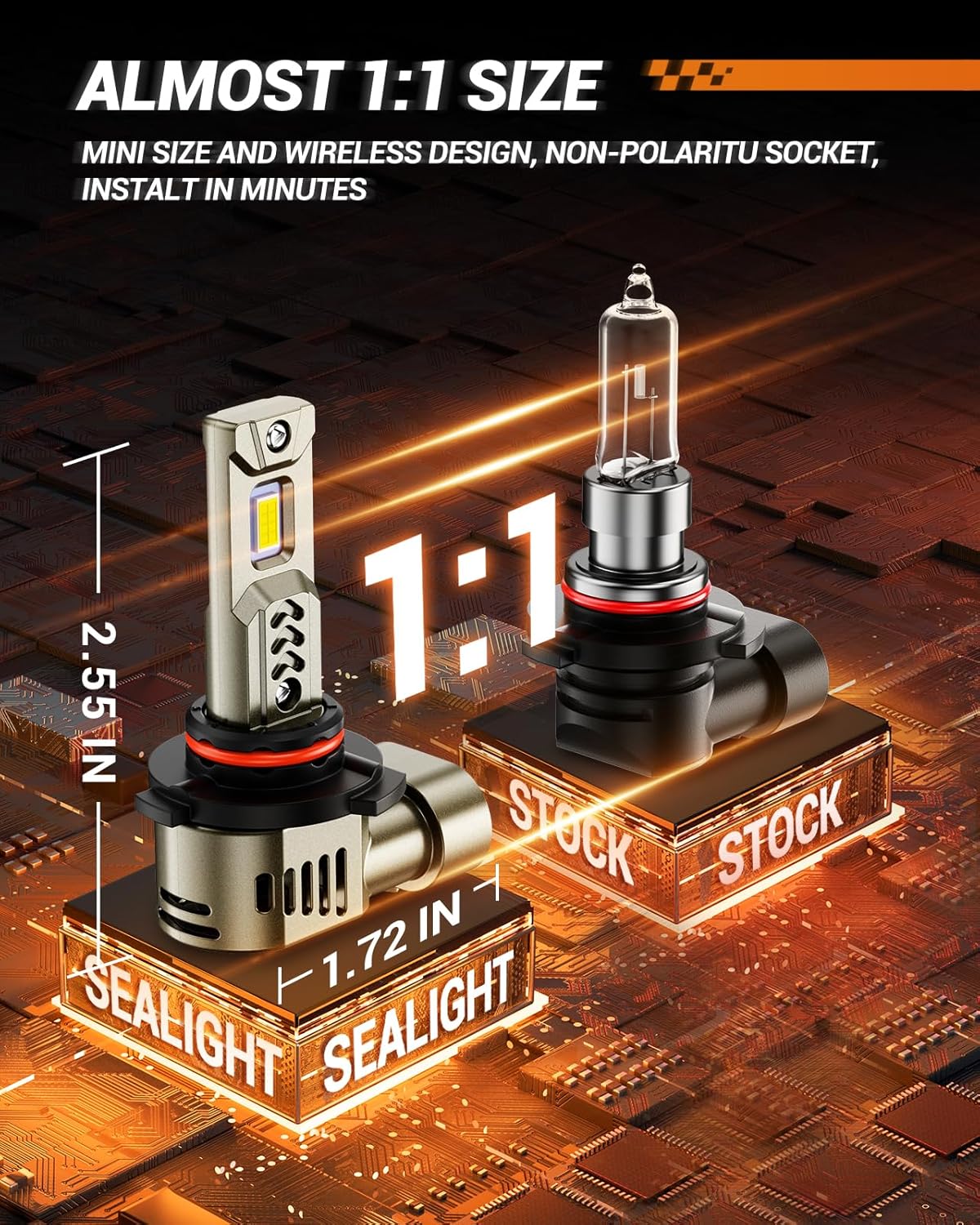 Thumbnail 2 de SEALIGHT 9005 HB3 Bulbs – 45,000LM, 6500K, 2-Pack