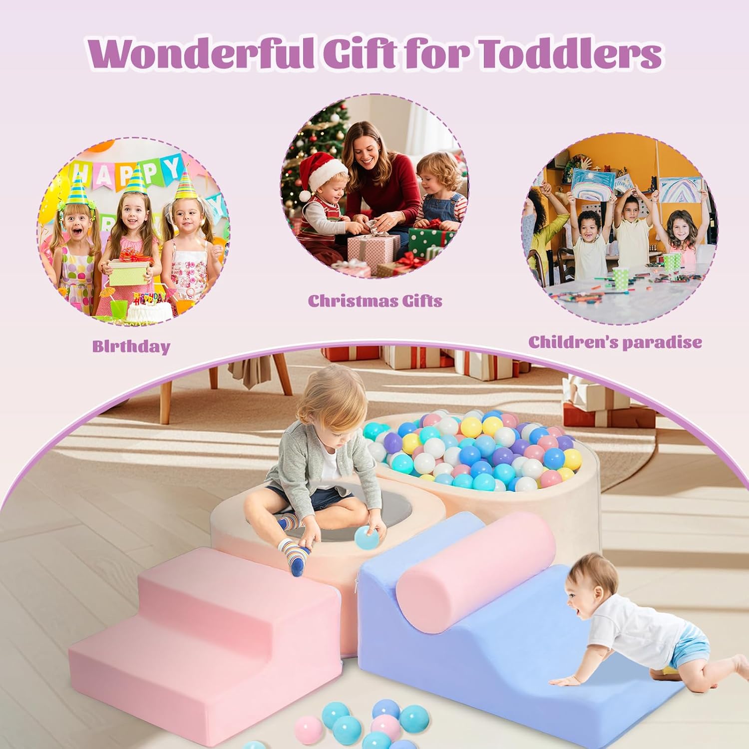 Thumbnail 4 de MIND&ACTION 6-Piece Toddler Climbing Toys 6pcs