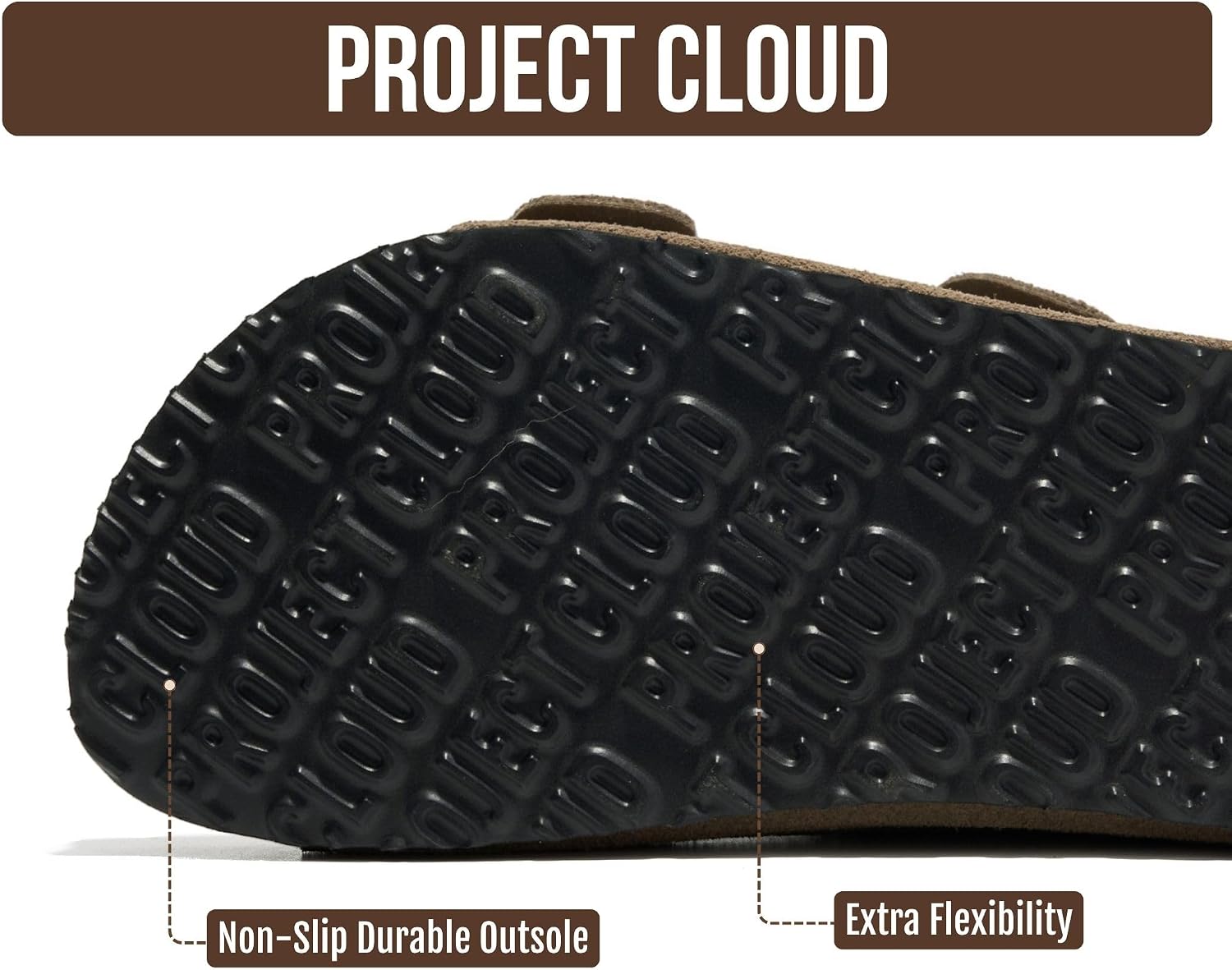 Detalle de Project Cloud 100% Genuine Leather Footbed Sandals for Women (Santorini)