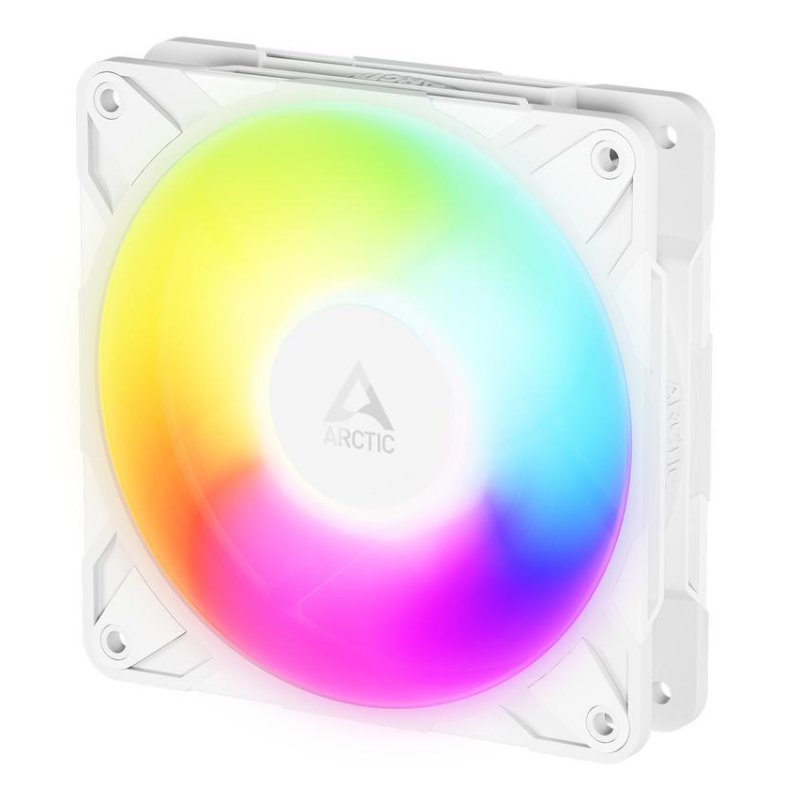 Detalle de Ventilador suplementario Arctic Freezer P12 Pro Reverse A-RGB 120 mm pack 3 (PWM, 3000 RPM) con iluminación RGB
