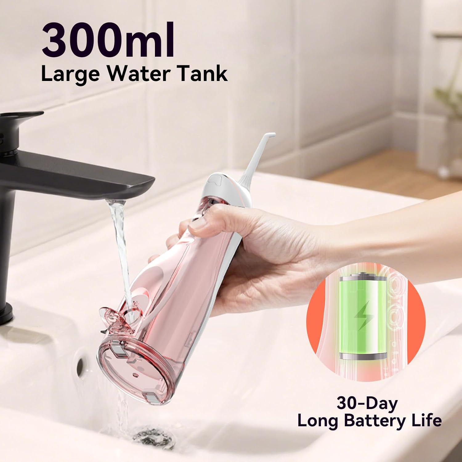 Detalle 2 de Portable Water Flosser with 300 mL Tank