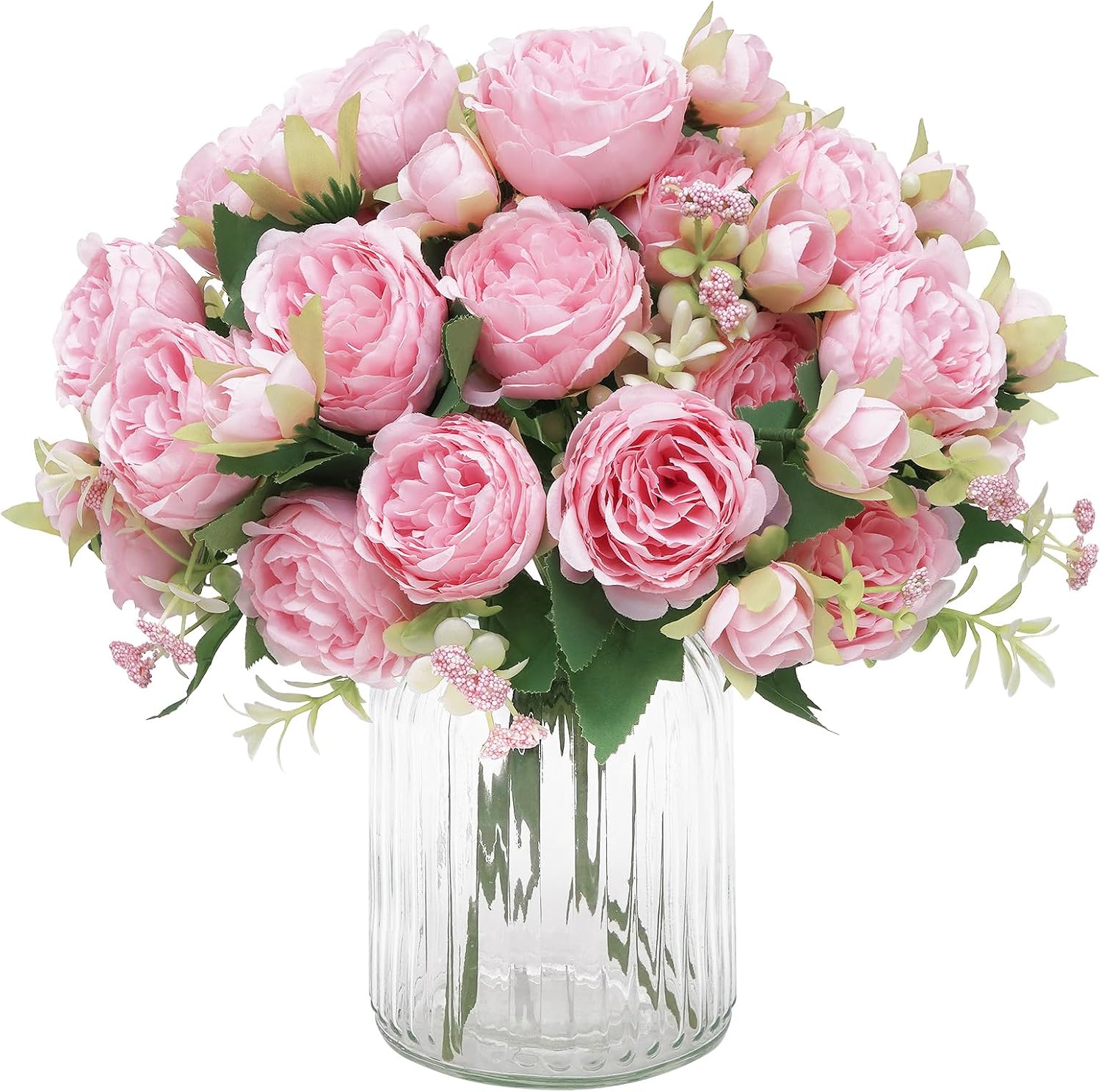 Detalle de MARTINE MALL 8 Packs Peonies Artificial Flowers for Centerpiece ๐