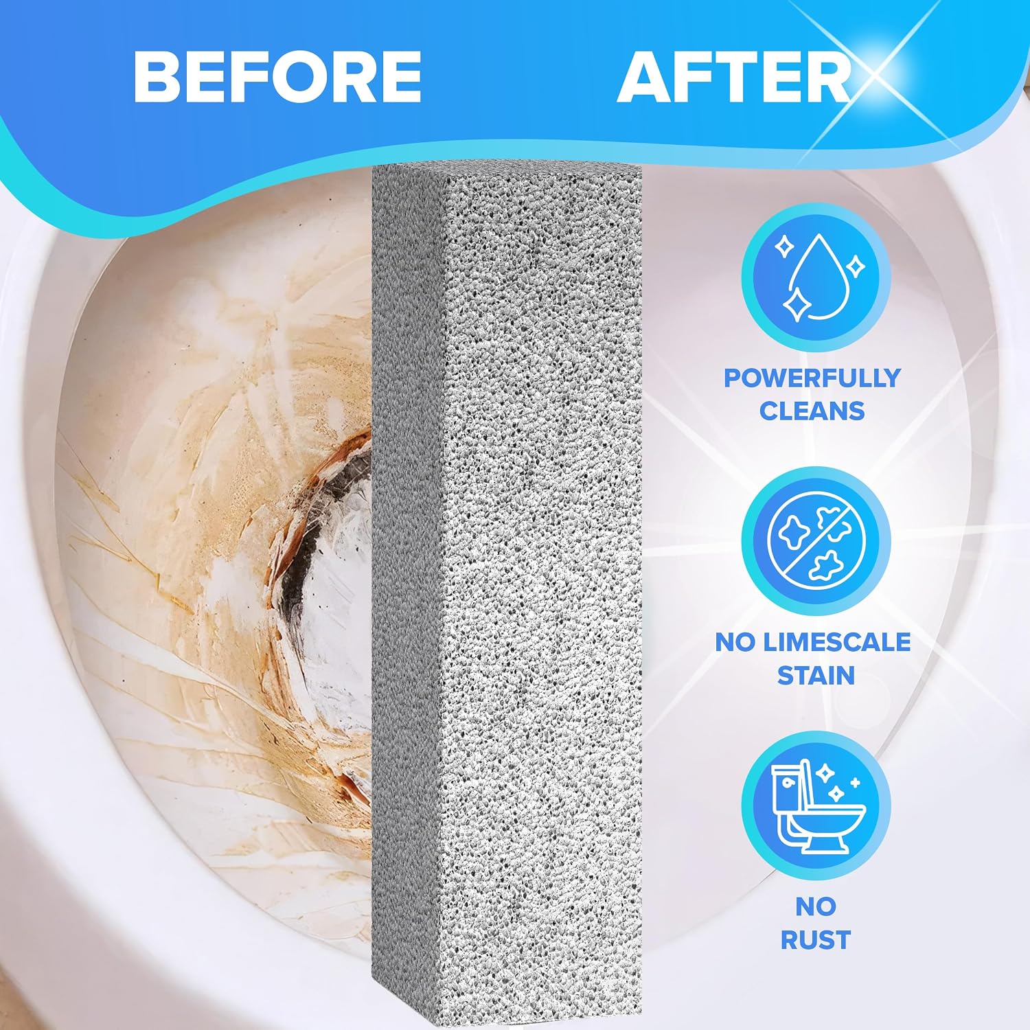 Detalle 2 de DISIWENE Pumice Cleaning Stone with Handle — 14-Pack (No Handle) for Tough Stains