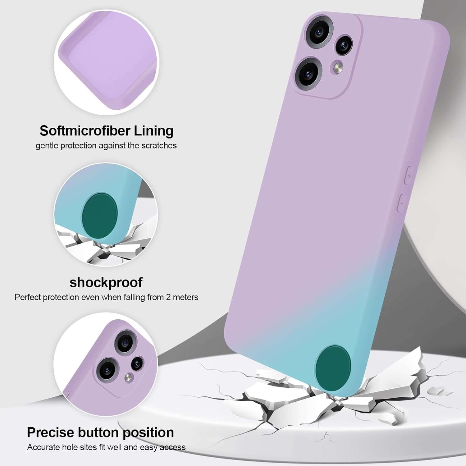 Thumbnail 1 de GiiYoon Hülle kompatibel mit Nothing CMF Phone 2 Pro – Hochwertiges Liquid Silicone Case in Lila