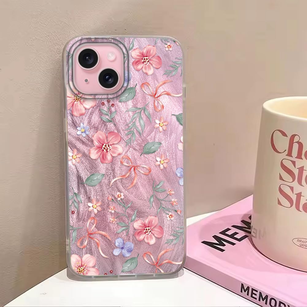 Thumbnail 5 de Tedyhulle Hülle für iPhone 13/14 – Rosa Blüten Muster, Dünn & Stoßfest aus TPU