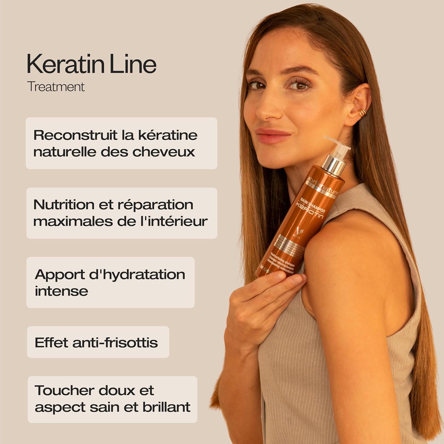 Thumbnail 1 de abril et nature Shampooing Professionnel à la Kératine – Répare & Restructure, cheveux naturels ternes (1000 ml)