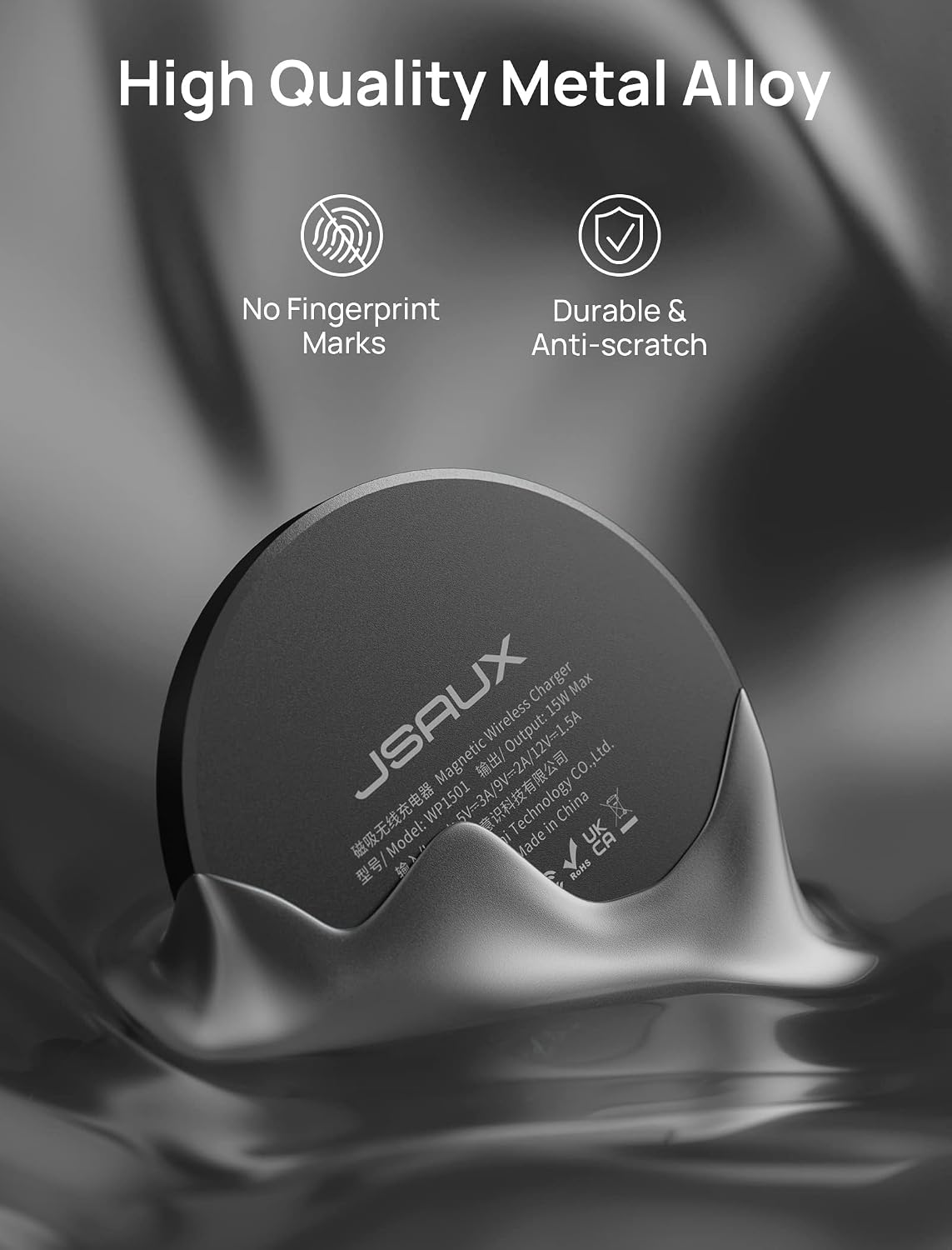 Thumbnail 6 de JSAUX Mag-Safe Charger for iPhone (15W) 2-Pack with USB-C Cable – Magnetic Wireless Charging Pad