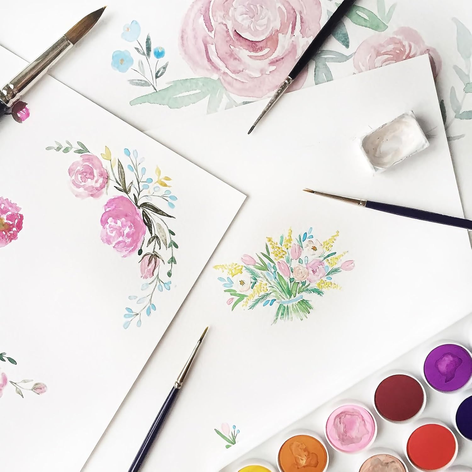 Thumbnail 6 de STATIONERY ISLAND A4 Watercolour Paper Pad (30 sheets, 300gsm, cold-pressed texture)