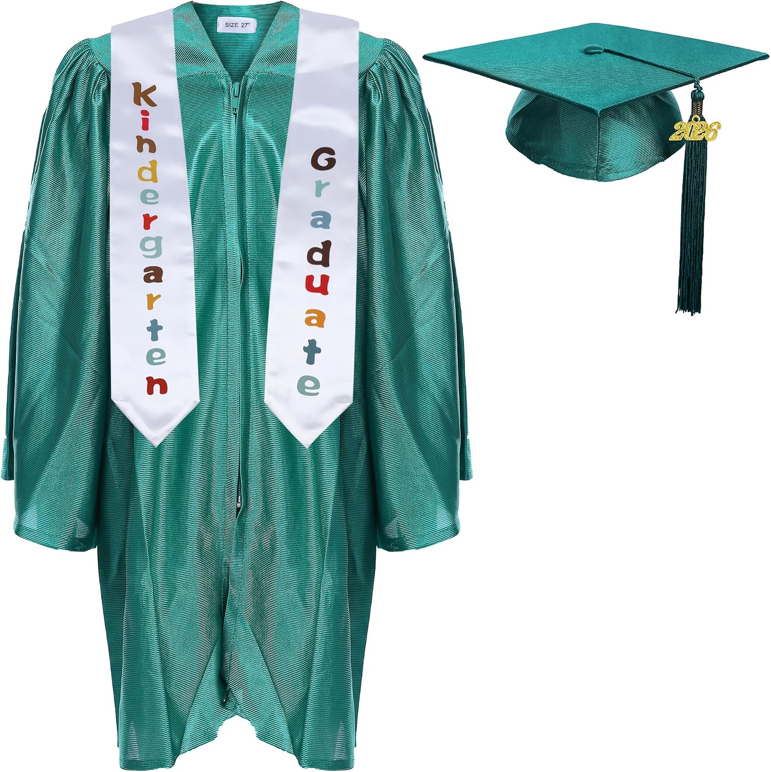 Detalle de Newrara Kindergarten Graduation Cap and Gown Set, Polyester