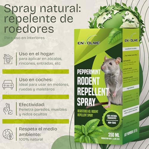 Thumbnail 1 de ENVOLME Ahuyentador de Ratas — Spray repelente natural para roedores en coche y espacios interiores