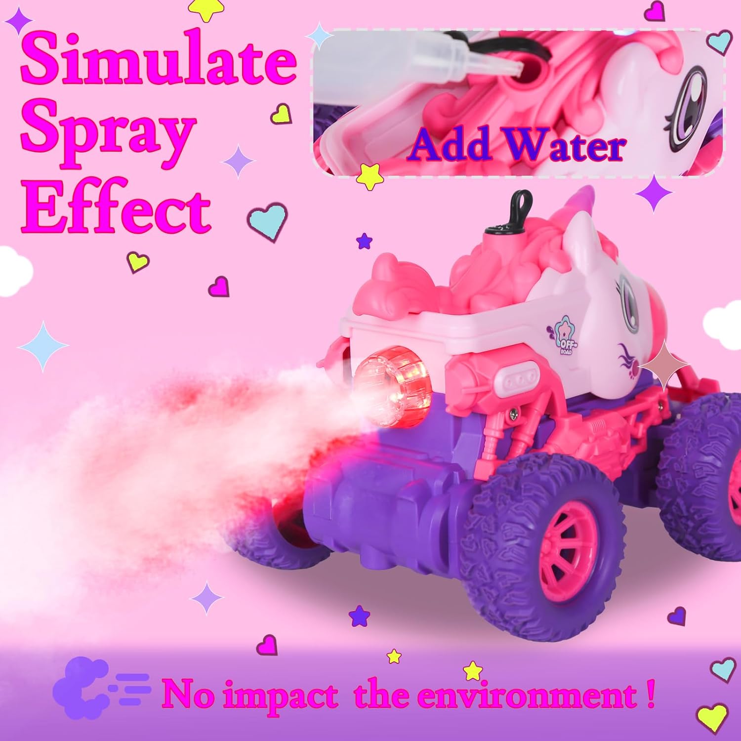 Thumbnail 3 de iBlivers Coche Teledirigido Unicornio 🦄 con Luz LED para Niños