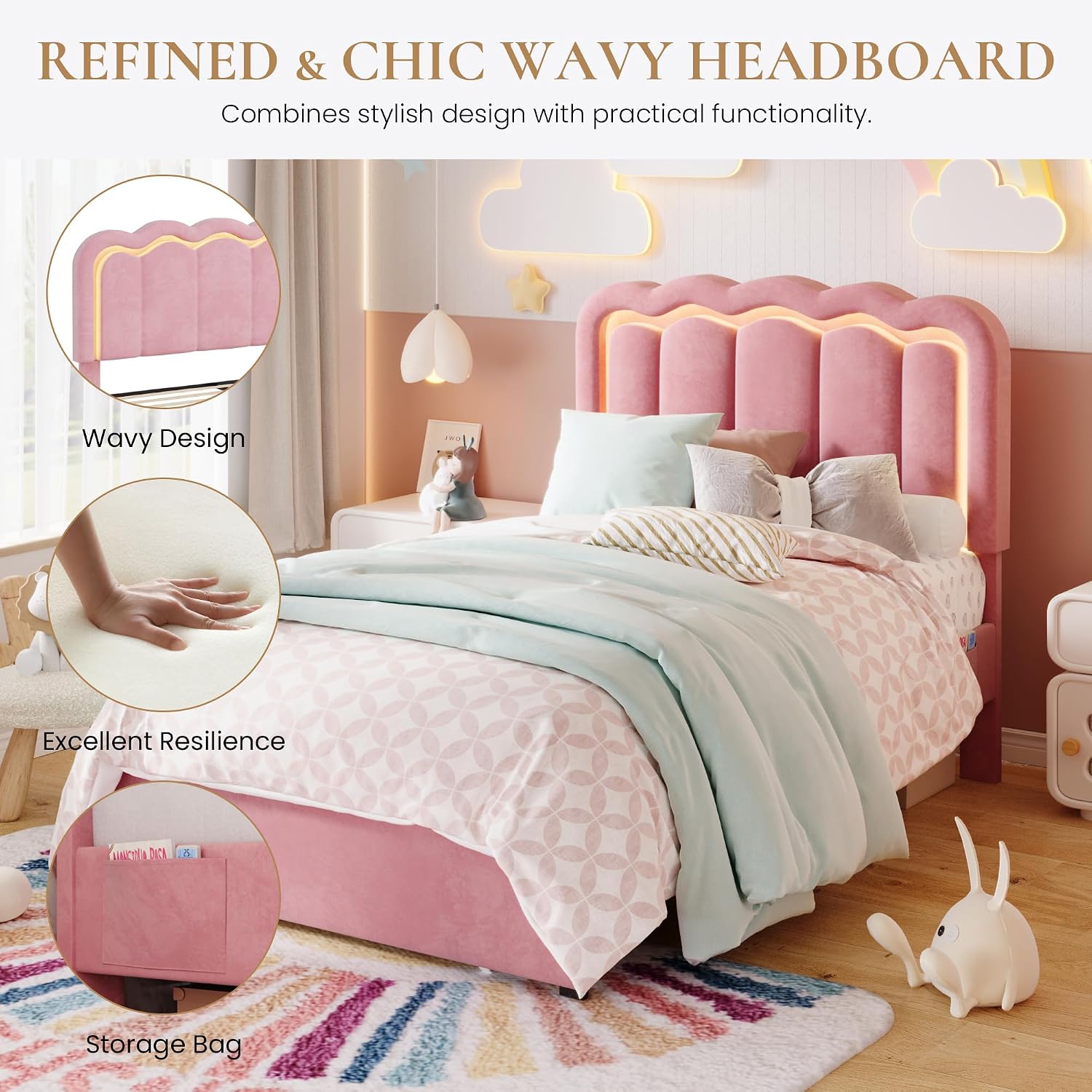 Detalle 2 de SHA CERLIN Twin Bed Frame
