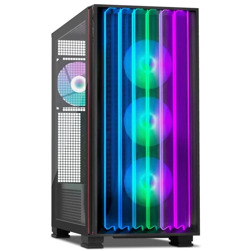 Detalle de Yeyian Mirage X Full Tower cristal templado USB-C negra 🖥
