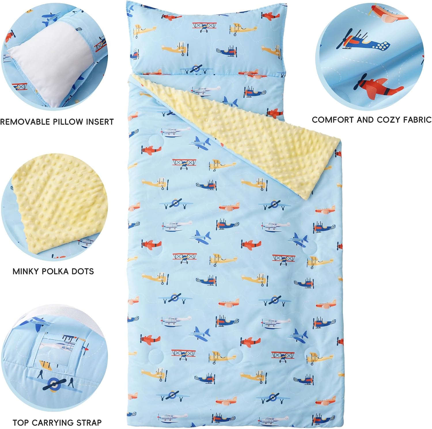 Detalle 2 de Bunnikins & Clover BSC20711 Toddler Nap Mat with Removable Pillow