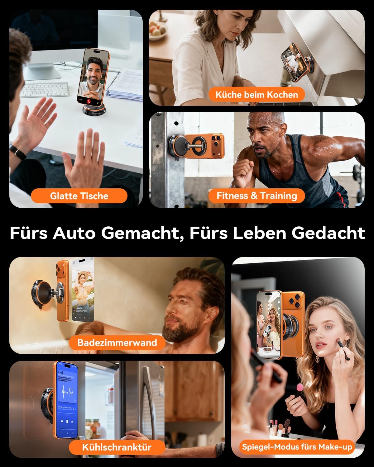 Thumbnail 6 de Peerock Handyhalterung Auto für MagSafe – vakuum Magnetische KFZ-Halterung, 2800 gf, 360° drehbar