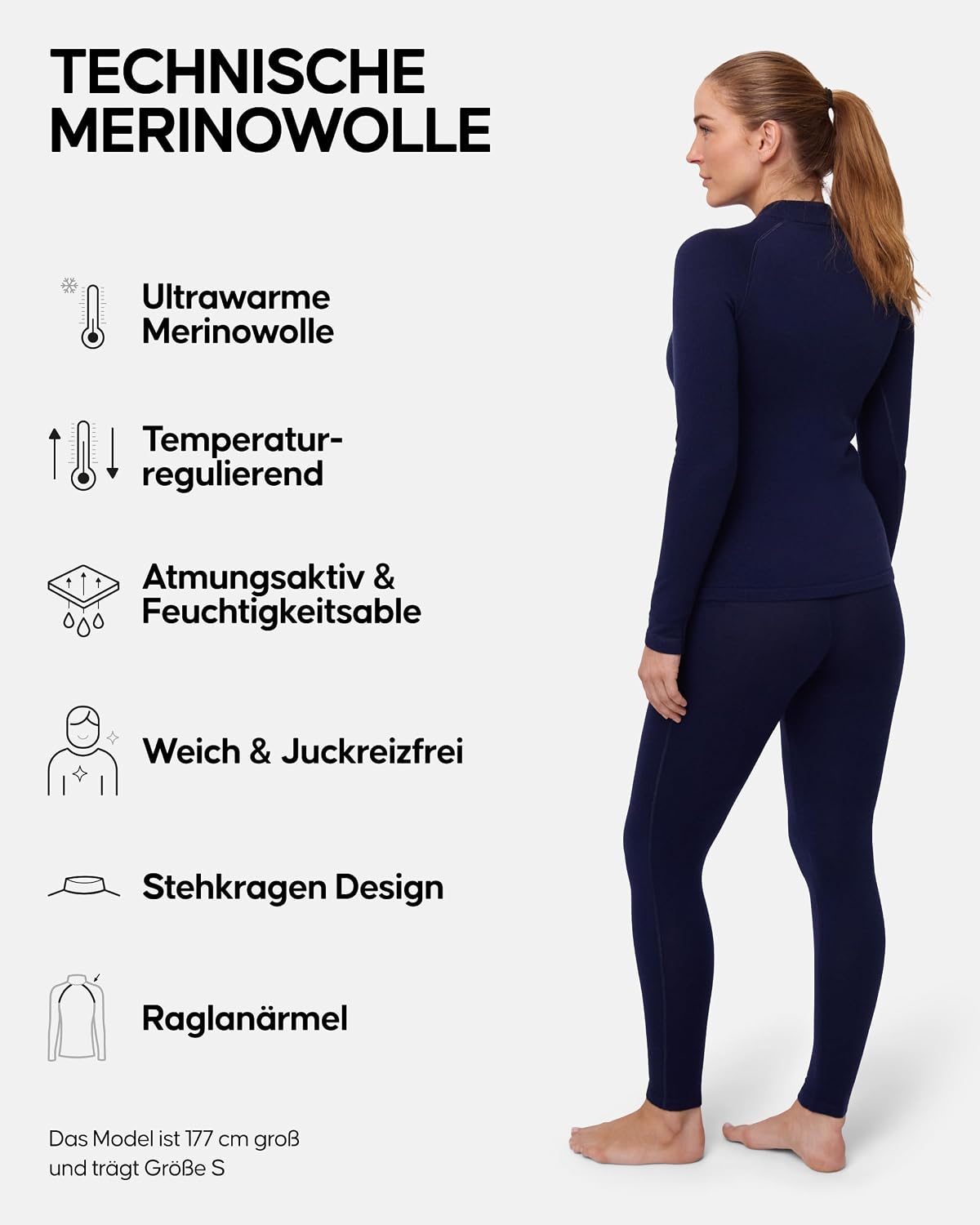 Detalle 2 de DANISH ENDURANCE Merino Thermounterwäsche 250 g/m²