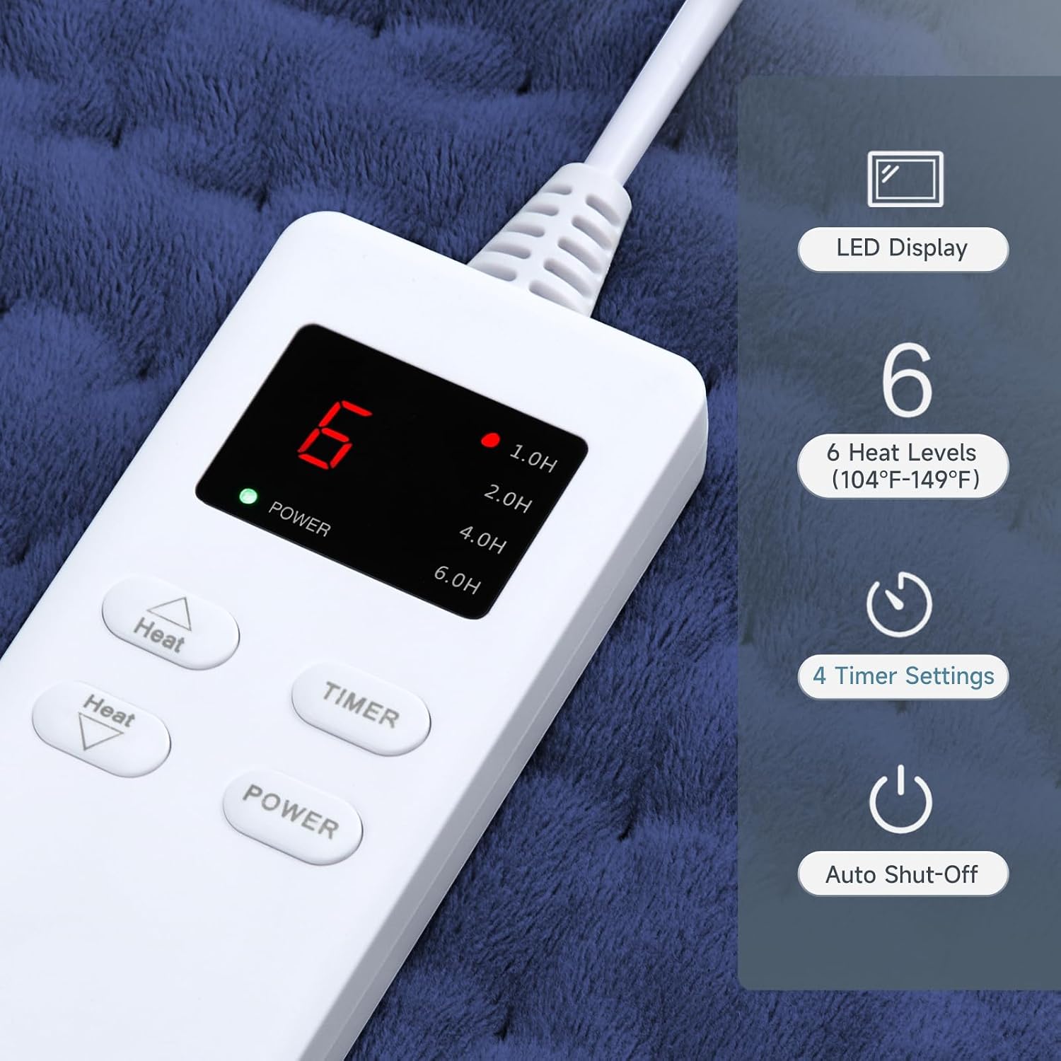 Detalle de Electric Heating Pad, 33 x 17 Inches