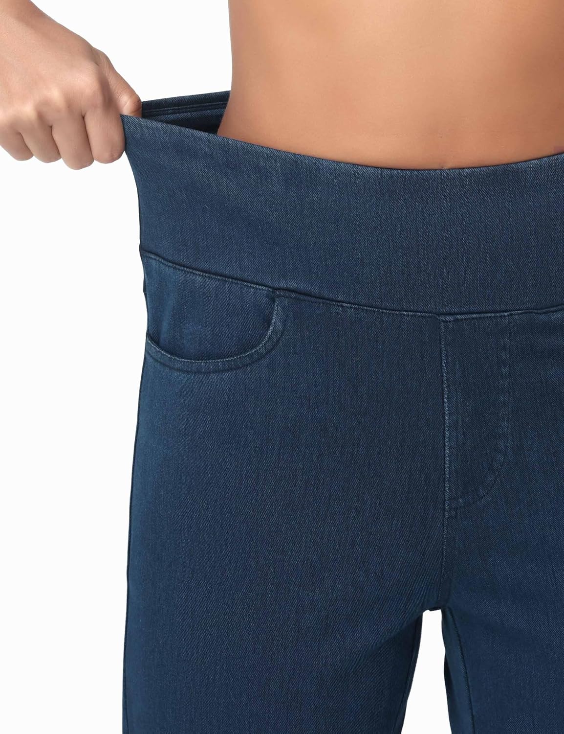 Detalle 1 de THE GYM PEOPLE High Waist Wide Leg Jeans for Women, Stretch Fit and Pockets