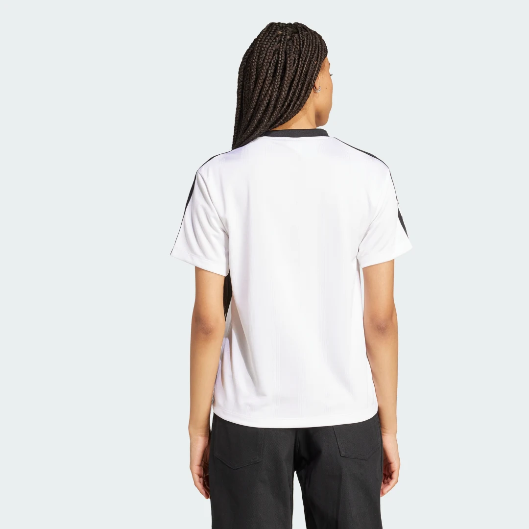 Thumbnail 1 de Camiseta Adicolor Football Jacquard de Adidas – Blanca
