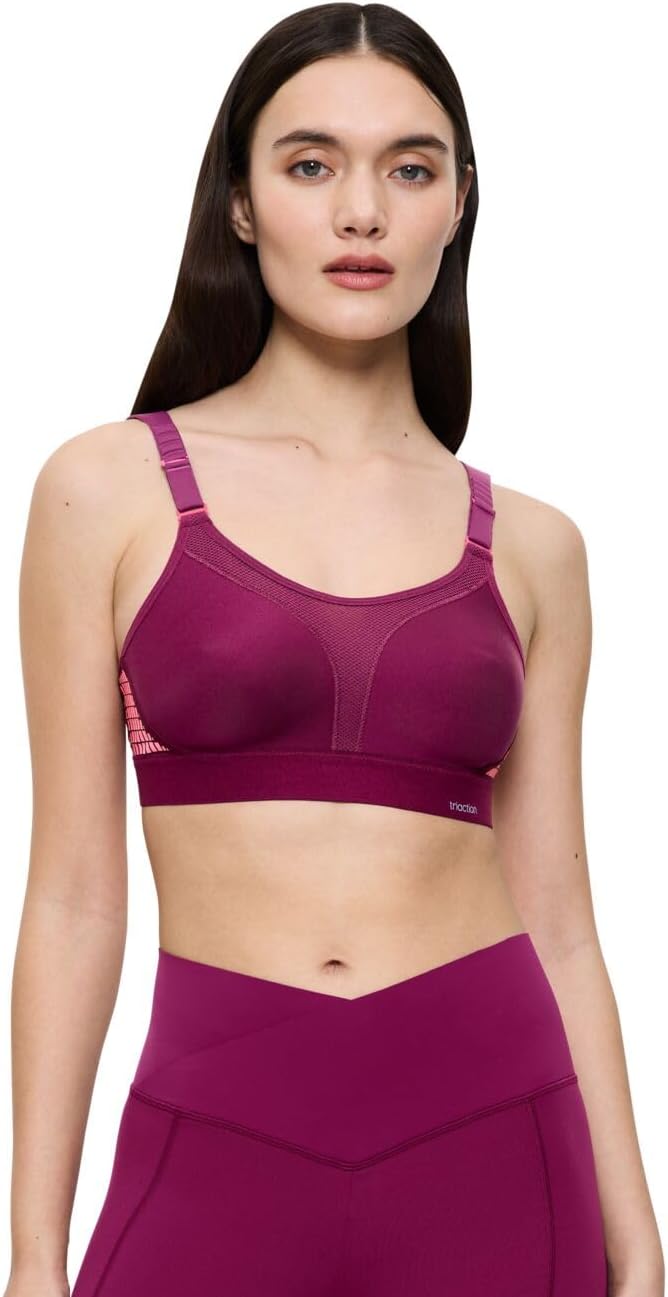Detalle de Triaction Extreme Lite N Damen-Sport-BH – Maximaler Halt, Atmungsaktiv und ungepolsterte Cups
